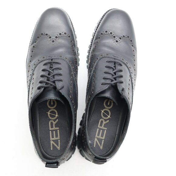 Cole Haan ZeroGrand Men's Size 10 M Black Leather Wingtip Oxford Sneaker C23738 - Picture 7 of 10